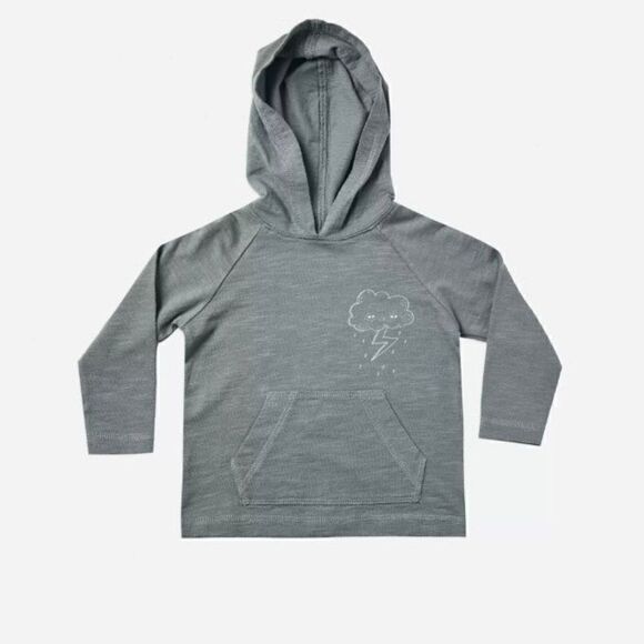 NWT! Rylee + Cru Rain Cloud Hooded Long Sleeve Tee, Size 4-5Y - Picture 1 of 5